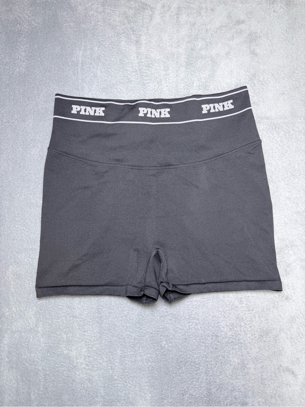 PINK Victoria's Secret Black Branded Waist Bike Shorts